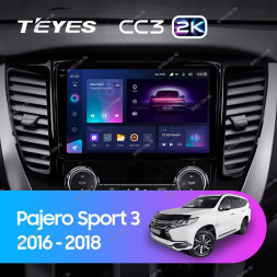 Штатная магнитола Teyes CC3 2K 3/32 Mitsubishi Pajero Sport 3 (2016-2018)