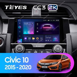 Штатная магнитола Teyes CC3 2K 4/64 Honda Civic 10 FC FK (2015-2020)