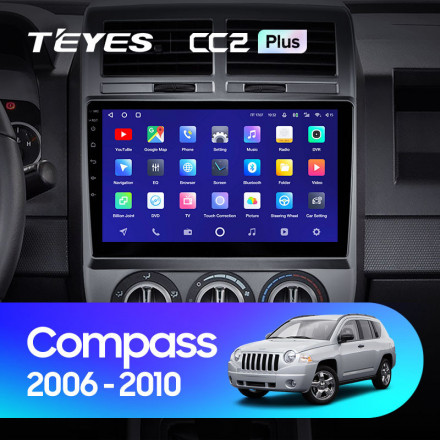 Штатная магнитола Teyes CC2 Plus 4/32 Jeep Compass 1 MK (2006-2010)