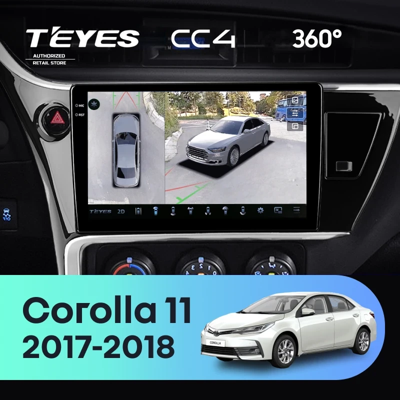 Штатная магнитола Teyes CC4 360 8/128 Toyota Corolla 11 (2017-2018) F2