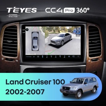 Штатная магнитола Teyes CC4 Pro 360 12/256 Toyota Land Cruiser LC 100 / LC 105 (2002-2007) Тип-A
