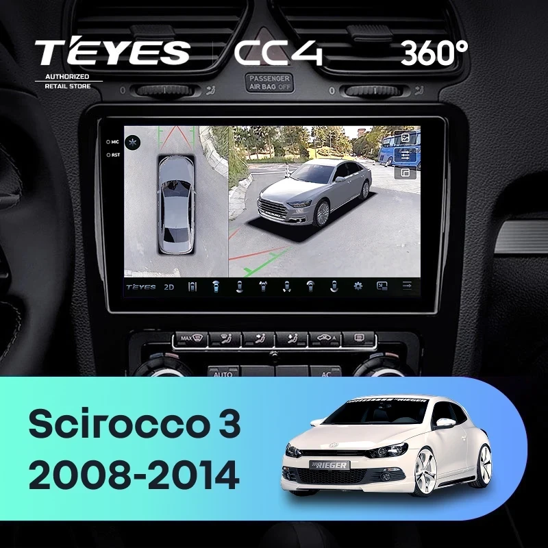 Штатная магнитола Teyes CC4 360 8/128 Volkswagen Scirocco (2008-2014) F2