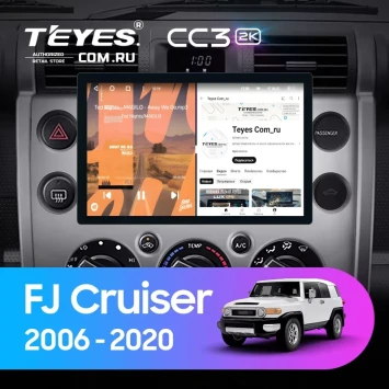 Штатная магнитола Teyes CC3 2K 6/128 Toyota FJ Cruiser J15 (2006-2020) F2 (11")