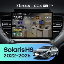 Штатная магнитола Teyes CC4 Pro 12/256 Solaris HS (2022-2026) (11")
