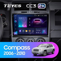 Штатная магнитола Teyes CC3 2K 360 6/128 Jeep Compass 1 MK (2006-2010)