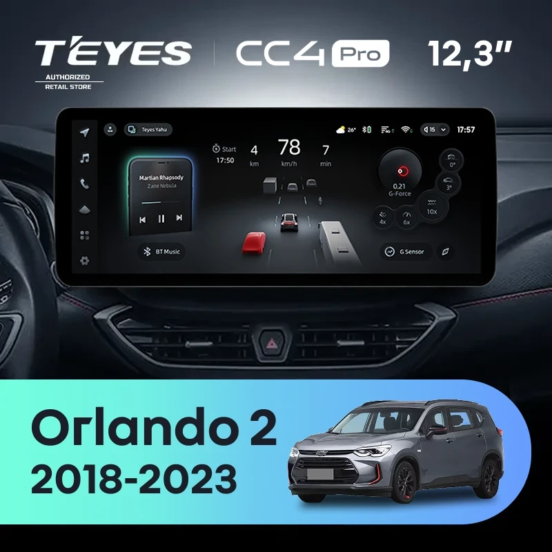 Штатная магнитола Teyes CC4 Pro 12.3" 12/256 Chevrolet Orlando 2 (2018-2023) Тип-B