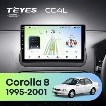 Штатная магнитола Teyes CC4L 4/64 Toyota Corolla 8 E110 (1995-2001) (0din) Правый руль