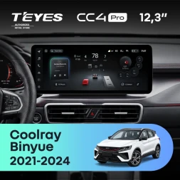 Штатная магнитола Teyes CC4 Pro 12.3" 12/256 Geely Coolray (2021-2024)
