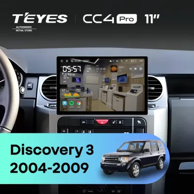 Штатная магнитола Teyes CC4 Pro 12/256 Land Rover Discovery 3 (2004-2009) F2 (11")