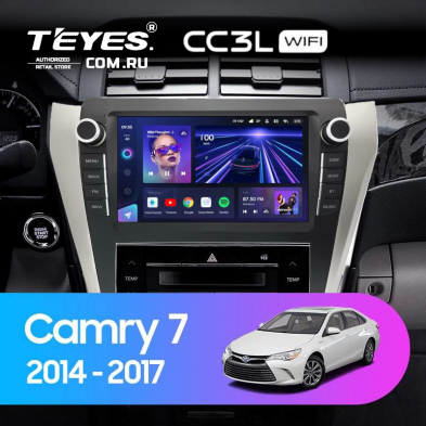 Штатная магнитола Teyes CC3L WiFi 2/32 Toyota Camry 7 XV 50 55 (2014-2017) F2 с кнопками