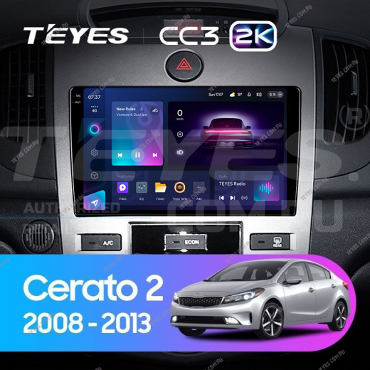 Штатная магнитола Teyes CC3 2K 4/64 Kia Cerato 2 TD (2008-2013) F2 — 