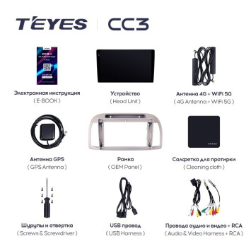 Штатная магнитола Teyes CC3L 4/64 Nissan March 3 K12 (2002-2010)