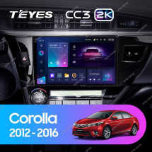 Штатная магнитола Teyes CC3 2K 4/64 Toyota Corolla (2012-2016) Тип-B