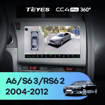 Штатная магнитола Teyes CC4 Pro 360 12/256 Audi RS6 2 (2007-2012)