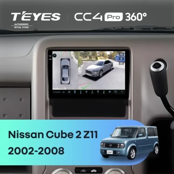 Штатная магнитола Teyes CC4 Pro 360 8/128 Nissan Cube 2 Z11 (2002-2008)