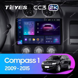 Штатная магнитола Teyes CC3 2K 360 6/128 Jeep Compass 1 MK (2009-2015)