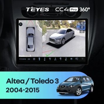 Штатная магнитола Teyes CC4 Pro 360 12/256 Seat Altea (2004-2015) (13")