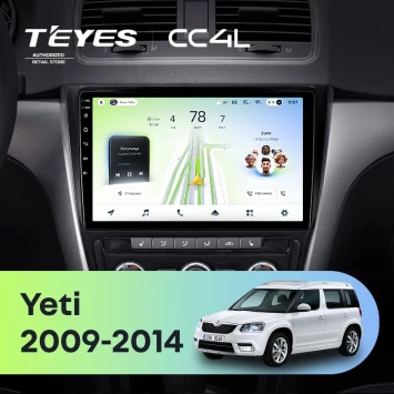 Штатная магнитола Teyes CC4L 6/64 с DTS Skoda Yeti 5L (2009-2014) (10 inch Universal)