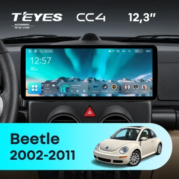 Штатная магнитола Teyes CC4 12.3" 6/64 Volkswagen Beetle A4 (2002-2011)
