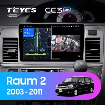 Штатная магнитола Teyes CC3 2K 4/32 Toyota Raum 2 (2003-2011)