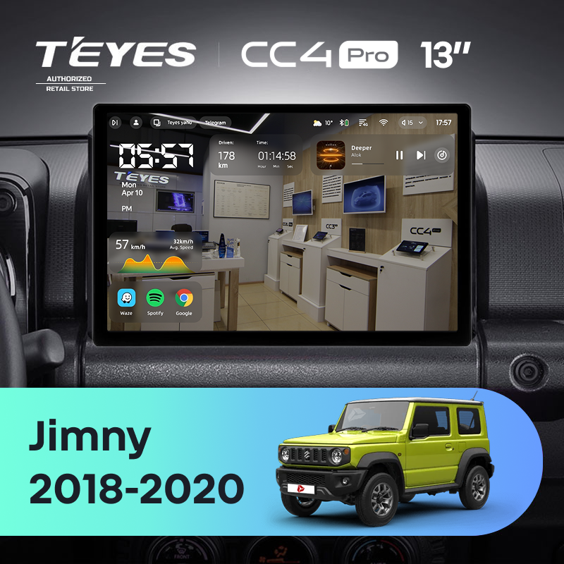 Штатная магнитола Teyes CC4 Pro 8/128 Suzuki Jimny JB64 (2018-2020) (13&quot;)