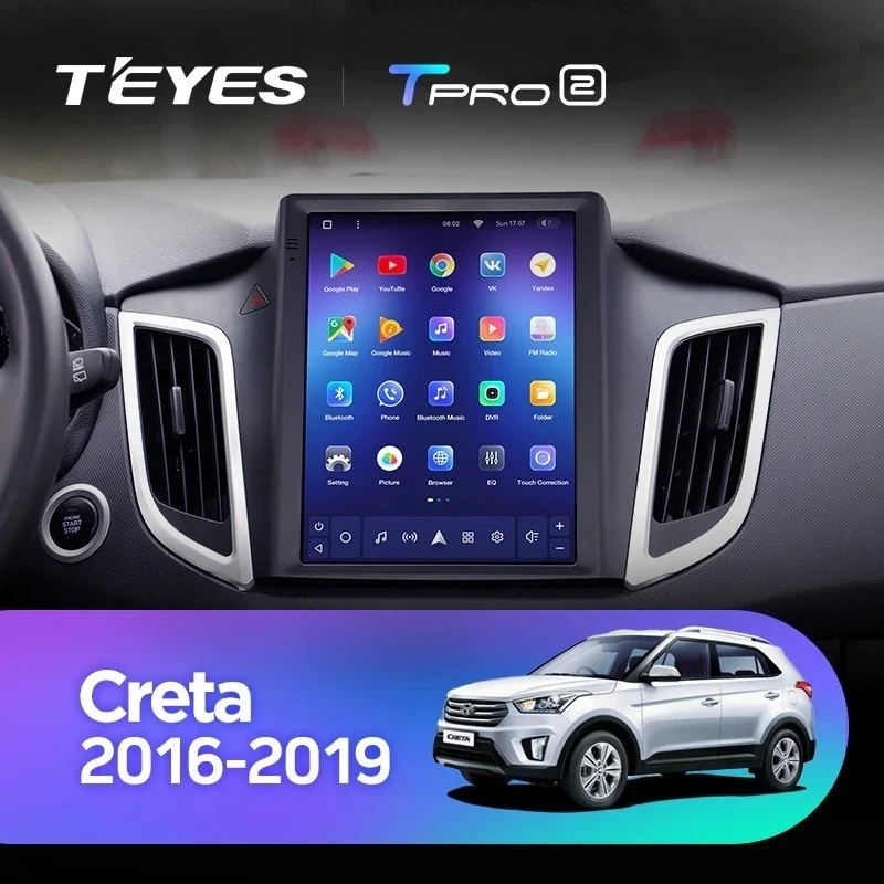 Штатная магнитола Tesla style Teyes TPRO 2 6/128 Hyundai Creta (2015-2019)