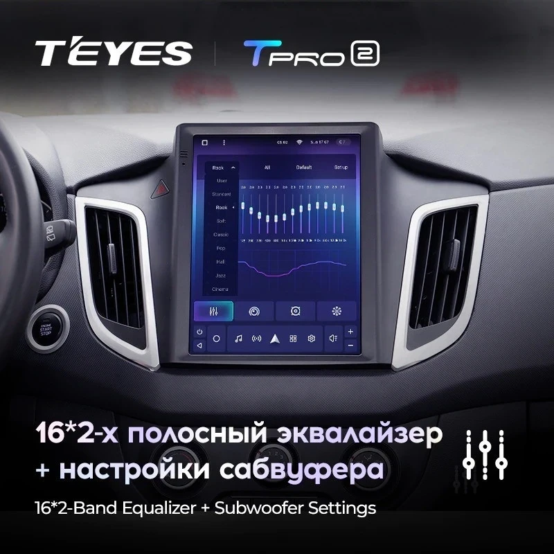 Штатная магнитола Tesla style Teyes TPRO 2 6/128 Hyundai Creta (2015-2019)