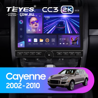 Штатная магнитола Teyes CC3 2K 6/128 Porsche Cayenne I 1 9PA (2002-2010) (13&quot; с кнопками)