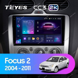 Штатная магнитола Teyes CC3 2K 6/128 Ford Focus 2 Mk 2 (2005-2010) F2