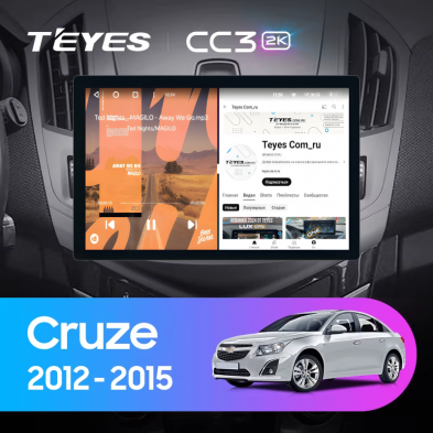 Штатная магнитола Teyes CC3 2K 6/128 Chevrolet Cruze J300 J308 (2012-2015) (11&quot;)