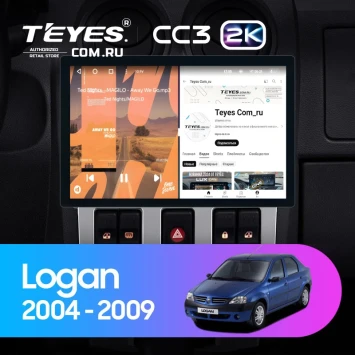Штатная магнитола Teyes CC3 2K 4/32 Renault Logan 1 (2004-2009) (11")