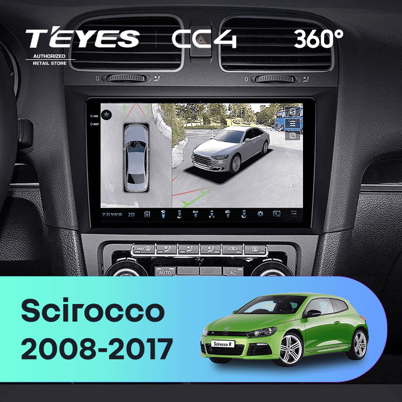 Штатная магнитола Teyes CC4 360 8/128 Volkswagen Scirocco (2008-2017)