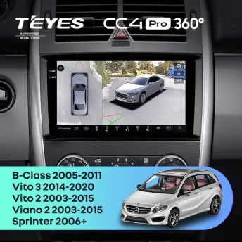 Штатная магнитола Teyes CC4 Pro 360 12/256 Mercedes-Benz B-Class T245 (2005-2011)