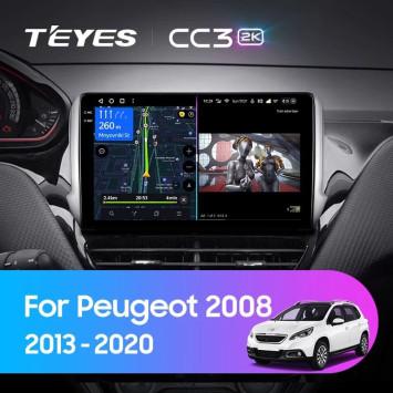 Штатная магнитола Teyes CC3 2K 4/64 Peugeot 2008 (2013-2020)