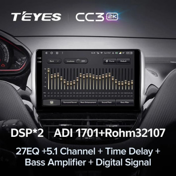 Штатная магнитола Teyes CC3 2K 4/64 Peugeot 2008 (2013-2020)