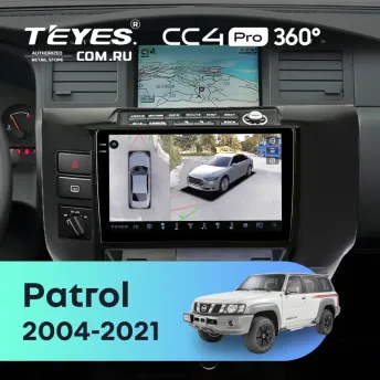 Штатная магнитола Teyes CC4 Pro 360 12/256 Nissan Patrol V 5 Y61 (2004-2021) F3 (черный)