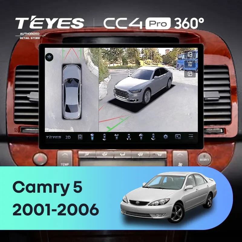 Штатная магнитола Teyes CC4 Pro 360 8/128 Toyota Camry 5 XV 30 (2001-2006) Тип-B (13")
