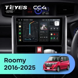 Штатная магнитола Teyes CC4 6/64 Toyota Roomy (2016-2026) Правый руль