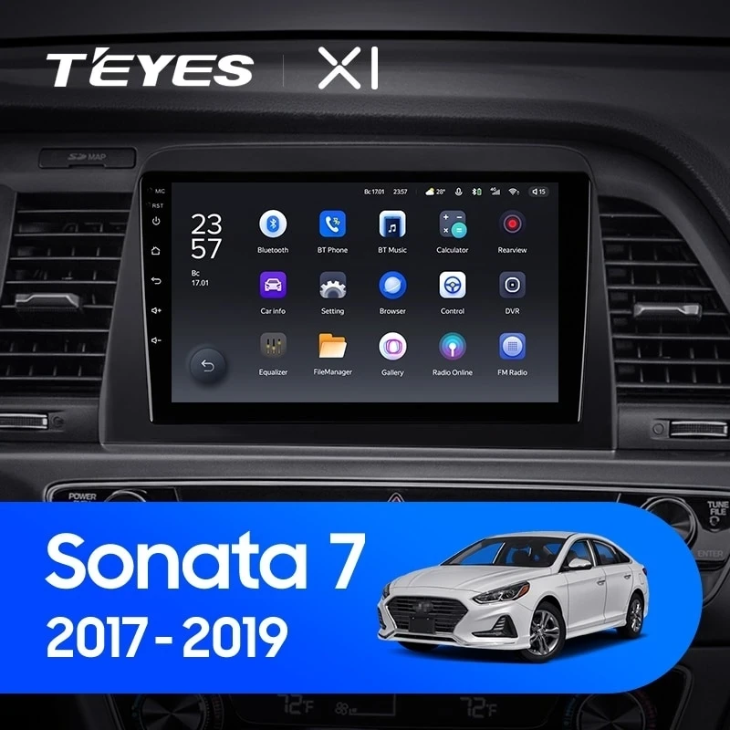 Штатная магнитола Teyes X1 4G 2/32 Hyundai Sonata 7 LF (2017-2019)