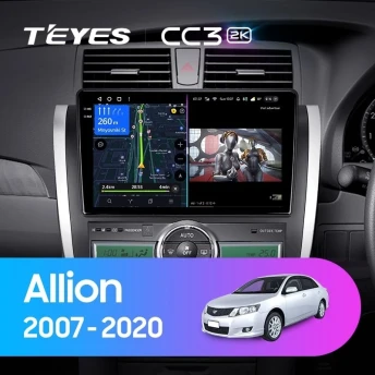 Штатная магнитола Teyes CC3 2K 6/128 Toyota Allion T260 (2007-2020) Правый руль