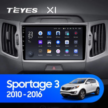 Штатная магнитола Teyes X1 4G 2/32 Kia Sportage 3 SL (2010-2016) Тип-B