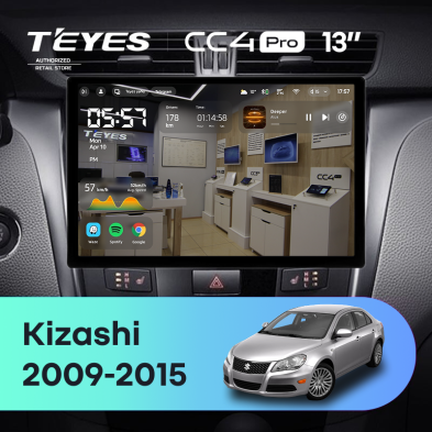 Штатная магнитола Teyes CC4 Pro 8/128 Suzuki Kizashi (2009-2015) (13&quot;)
