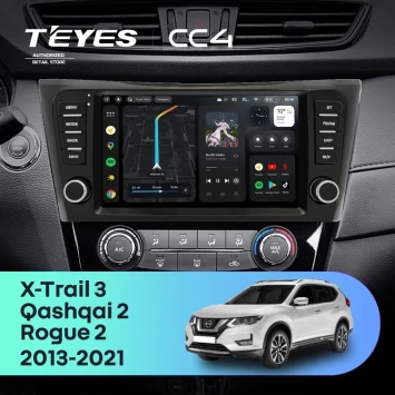 Штатная магнитола Teyes CC4 8/128 Nissan Qashqai 2 (2013-2021) F4 климат контроль Тип-AB с кнопками