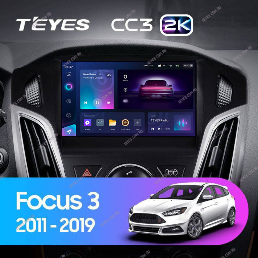 Штатная магнитола Teyes CC3 2K 6/128 Ford Focus 3 (2011-2019) — 
