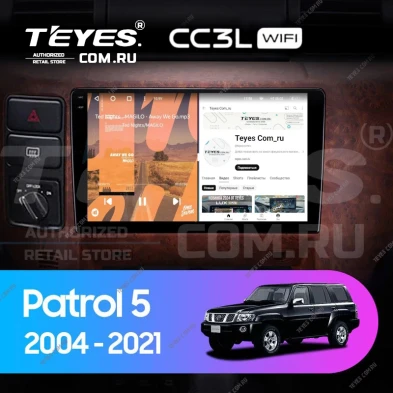 Штатная магнитола Teyes CC3L WiFi 2/32 Nissan Patrol V 5 Y61 (2004-2021) F3 Правый руль