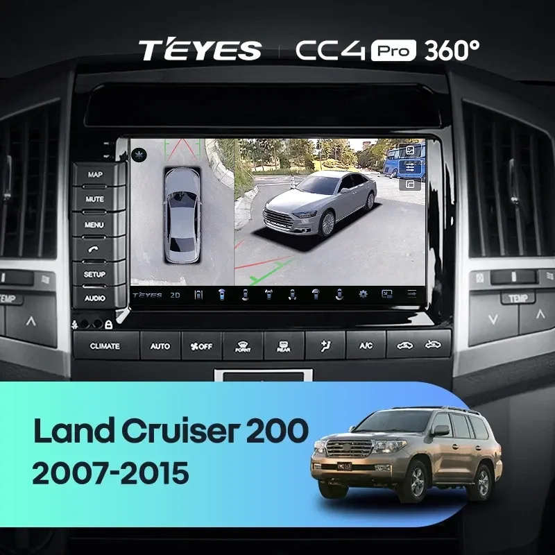 Штатная магнитола Teyes CC4 Pro 360 12/256 Toyota Land Cruiser 11 200 (2007-2015) F2 Тип-B