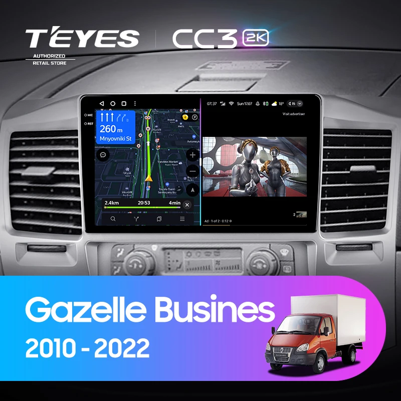 Штатная магнитола Teyes CC3 2K 6/128 для GAZ Газель Бизнес (2010-2022) F3
