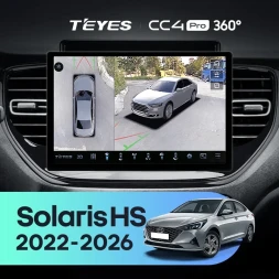 Штатная магнитола Teyes CC4 Pro 360 12/256 Solaris HS (2022-2026) (11")