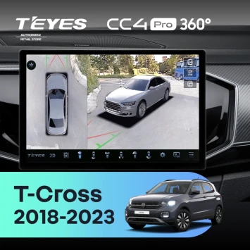 Штатная магнитола Teyes CC4 Pro 360 12/256 Volkswagen T-Cross (2018-2023) (13")