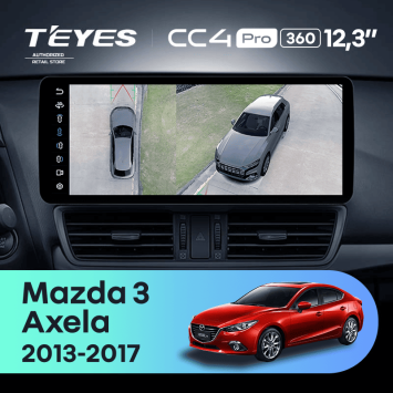 Штатная магнитола Teyes CC4 Pro 12.3" 360 8/128 Mazda Axela 3 (2013-2017) Тип-B Правый руль